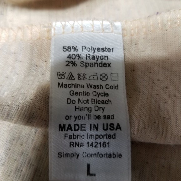 LuLaRoe Cardigan Long Duster Size L Beige Purple Open Front Patchwork - Picture 13 of 13